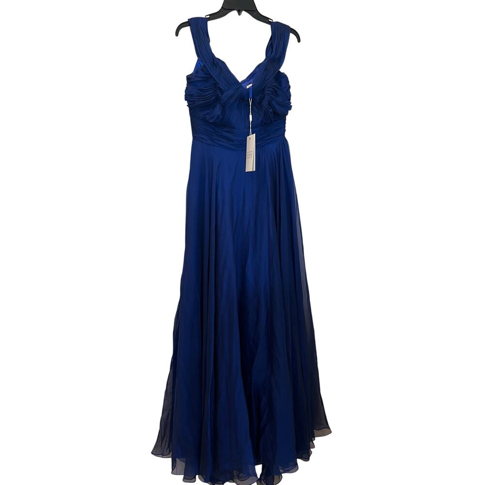 Mac Duggal NWT Sapphire Blue Ruched Mother of the Bride Dress #67485 Size 8